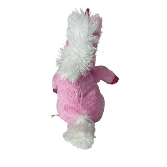 Dan Dee Collectors Choice Pink Unicorn Plush Shimmer Sparkle Sitting Down 8in - Picture 4 of 8